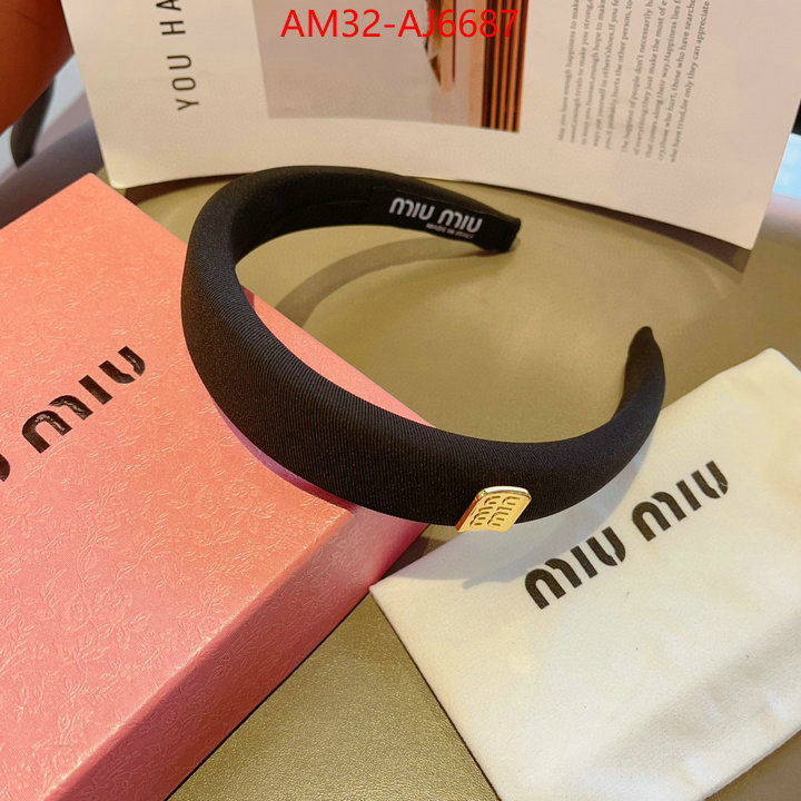 Hair band-MIU MIU high quality perfect ID: AJ6687 $: 32USD