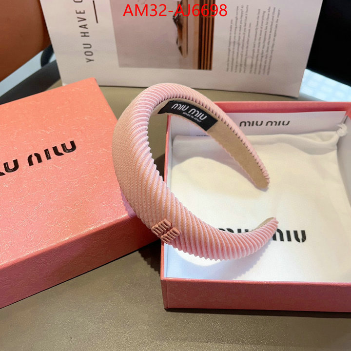 Hair band-MIU MIU 2024 aaaaa replica 1st copy ID: AJ6698 $: 32USD