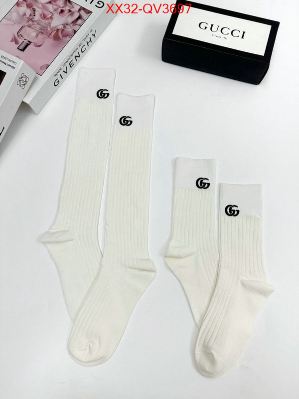 Sock-Gucci designer fake ID: QV3697 $: 32USD