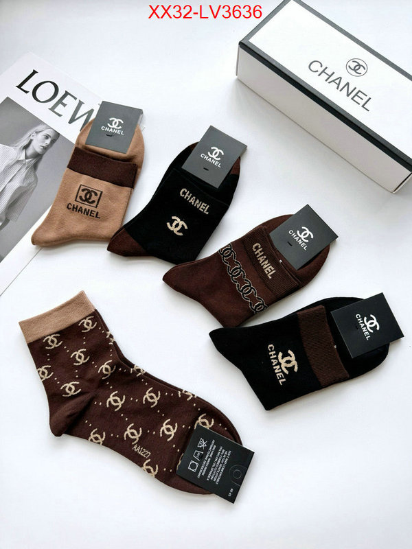 Sock-Chanel 2024 luxury replicas ID: LV3636 $: 32USD