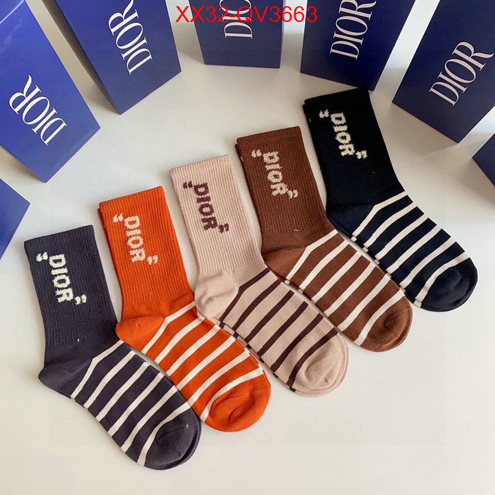 Sock-Dior fashion replica ID: QV3663 $: 32USD