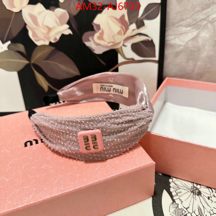 Hair band-MIU MIU how to start selling replica ID: AJ6703 $: 32USD