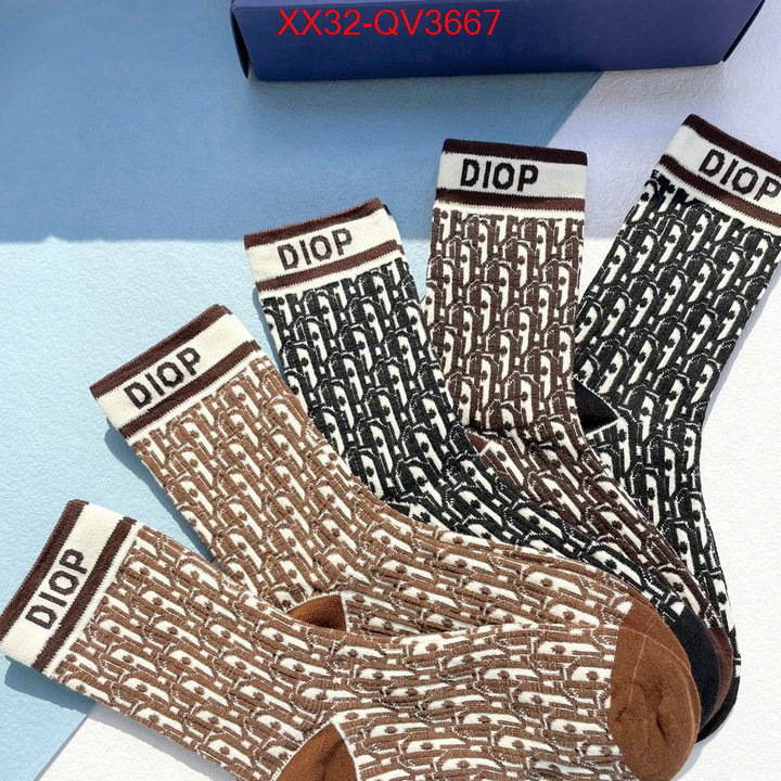 Sock-Dior wholesale designer shop ID: QV3667 $: 32USD