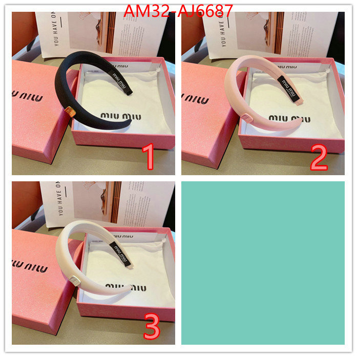 Hair band-MIU MIU high quality perfect ID: AJ6687 $: 32USD