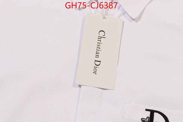 Clothing-Dior knockoff highest quality ID: CJ6387 $: 75USD