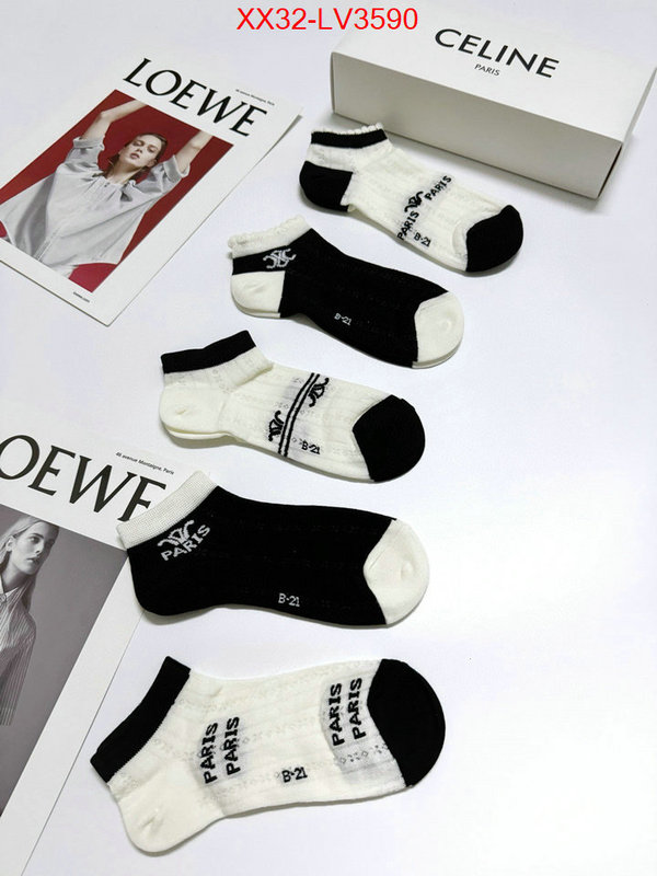 Sock-CELINE where can i buy the best 1:1 original ID: LV3590 $: 32USD