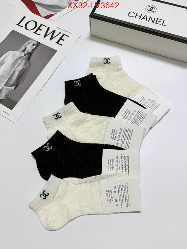 Sock-Chanel where can i buy the best quality ID: LV3642 $: 32USD