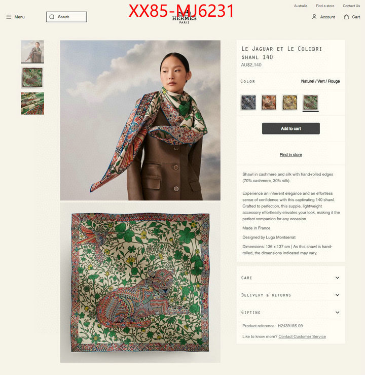 Scarf-Hermes best knockoff ID: MJ6231 $: 85USD