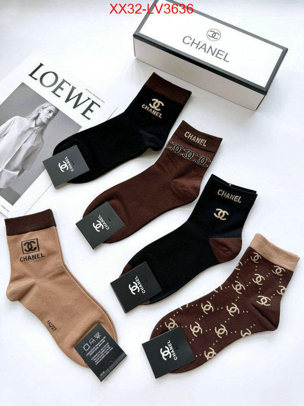 Sock-Chanel 2024 luxury replicas ID: LV3636 $: 32USD