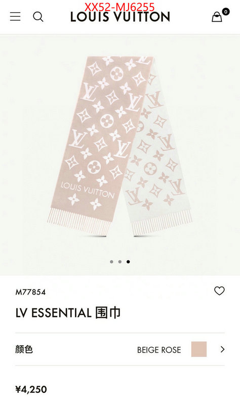 Scarf-LV designer 7 star replica ID: MJ6255 $: 52USD