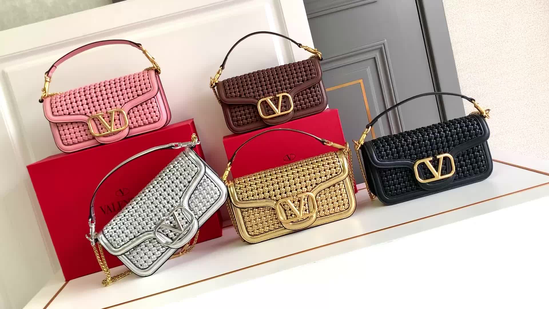 Valentino Bags(4A)-LOC-V Logo for sale online ID: BJ7287 $: 109USD,