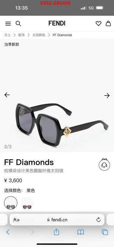 Glasses-Fendi find replica ID: GB5450 $: 52USD