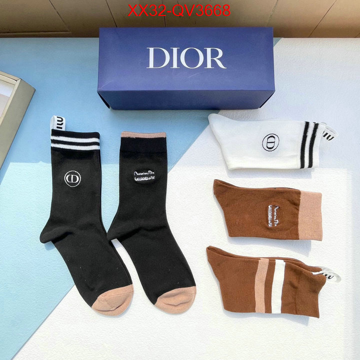 Sock-Dior highest quality replica ID: QV3668 $: 32USD