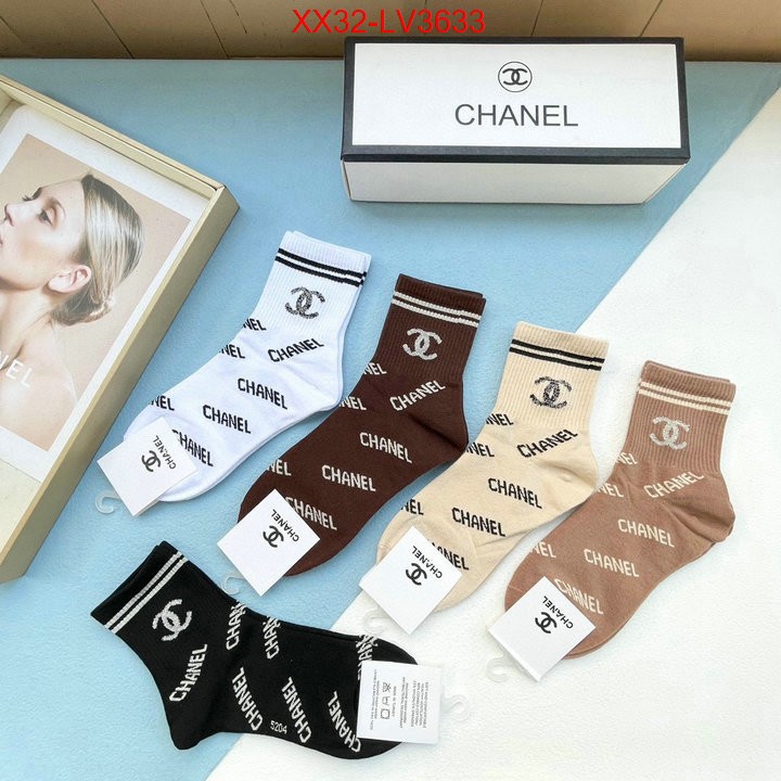 Sock-Chanel quality aaaaa replica ID: LV3633 $: 32USD