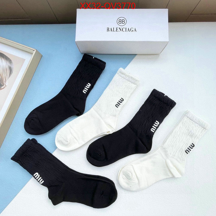 Sock-Miu Miu where to buy fakes ID: QV3770 $: 32USD