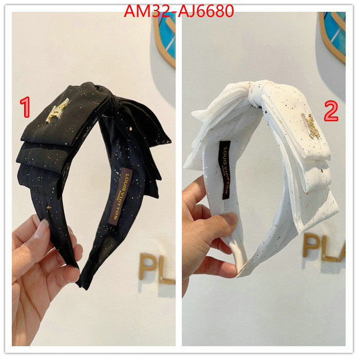 Hair band-LV designer fashion replica ID: AJ6680 $: 32USD