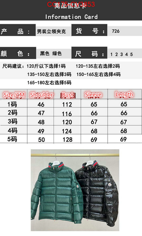 Down jacket Men-Moncler where can you buy replica ID: CV3853 $: 175USD