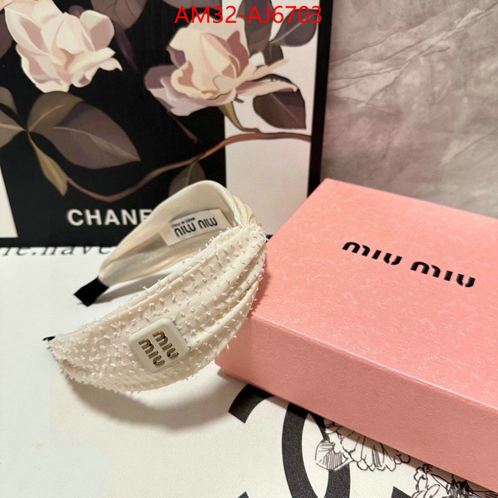 Hair band-MIU MIU how to start selling replica ID: AJ6703 $: 32USD