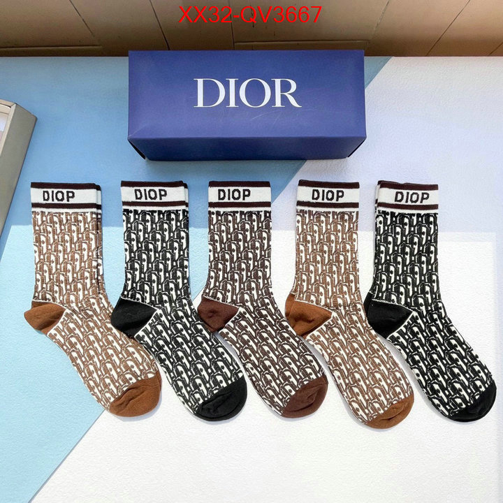 Sock-Dior wholesale designer shop ID: QV3667 $: 32USD