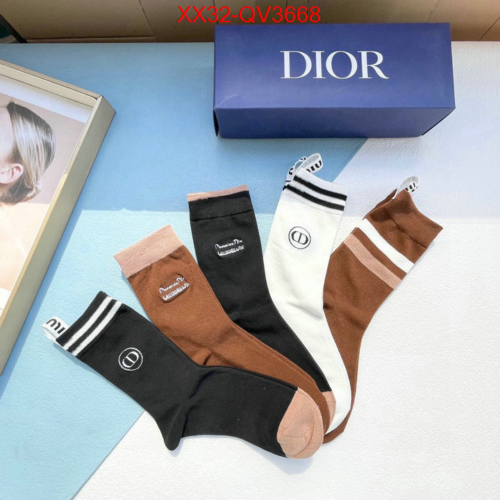 Sock-Dior highest quality replica ID: QV3668 $: 32USD