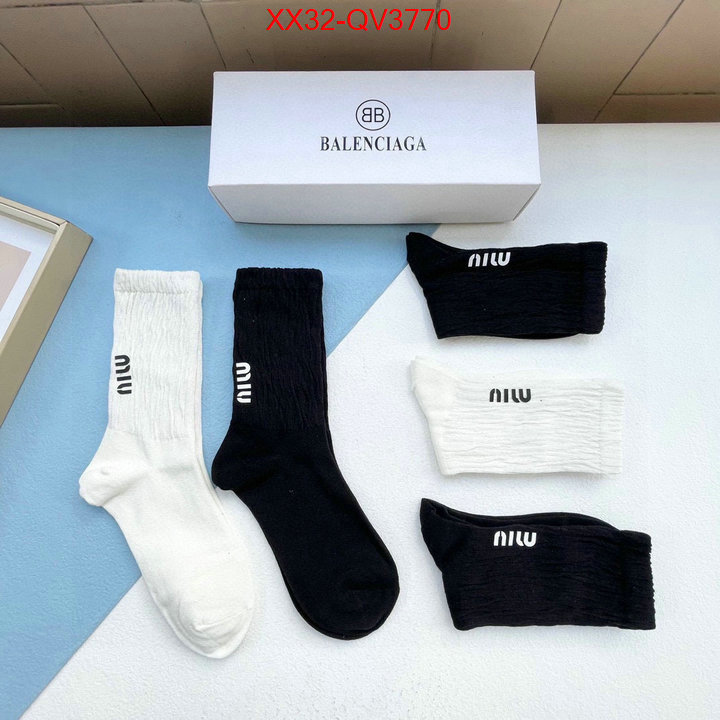 Sock-Miu Miu where to buy fakes ID: QV3770 $: 32USD