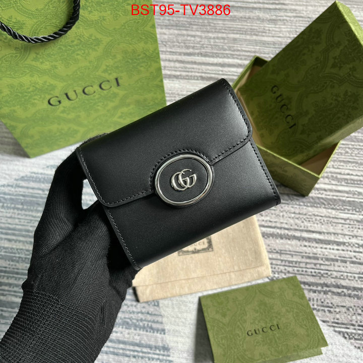 Gucci Bags(TOP)-Wallet- fake designer ID: TV3886 $: 95USD,