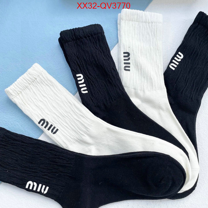 Sock-Miu Miu where to buy fakes ID: QV3770 $: 32USD