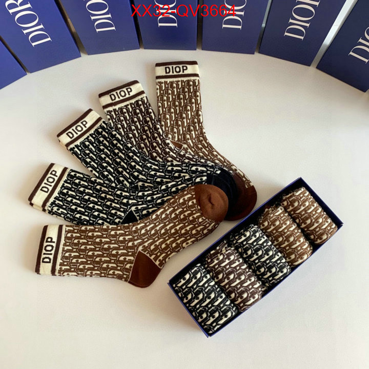 Sock-Dior luxury fake ID: QV3664 $: 32USD