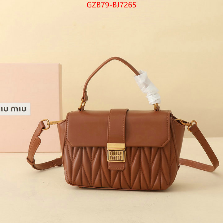 Miu Miu Bags(4A)-Handbag- buy the best high quality replica ID: BJ7265 $: 79USD,