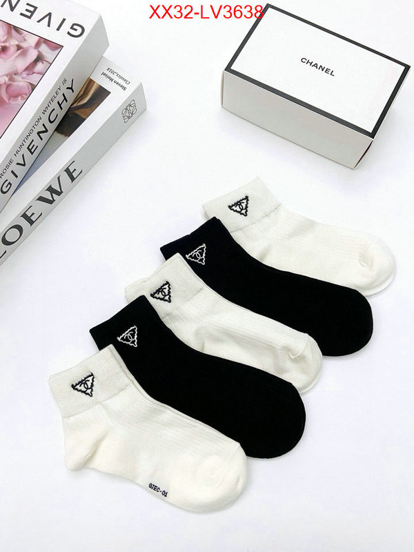 Sock-Chanel quality aaaaa replica ID: LV3638 $: 32USD