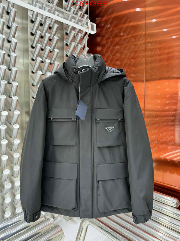 Down jacketMen-Prada shop cheap high quality 1:1 replica ID: CB6353 $: 235USD