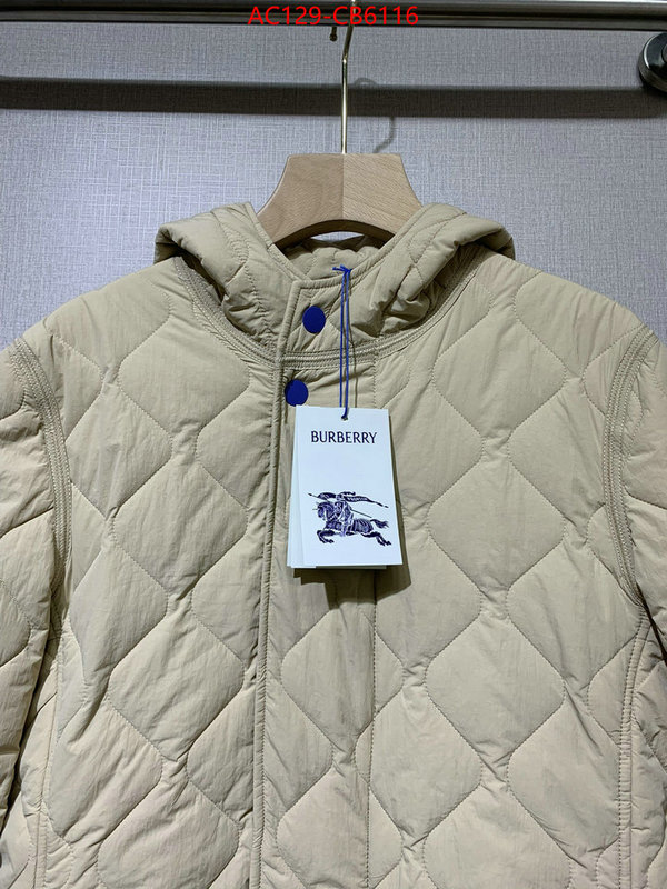 Down jacket Women-Burberry top fake designer ID: CB6116 $: 129USD