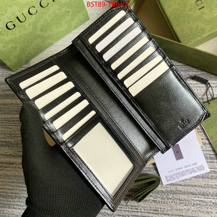 Gucci Bags(TOP)-Wallet- designer fake ID: TB6400 $: 89USD,