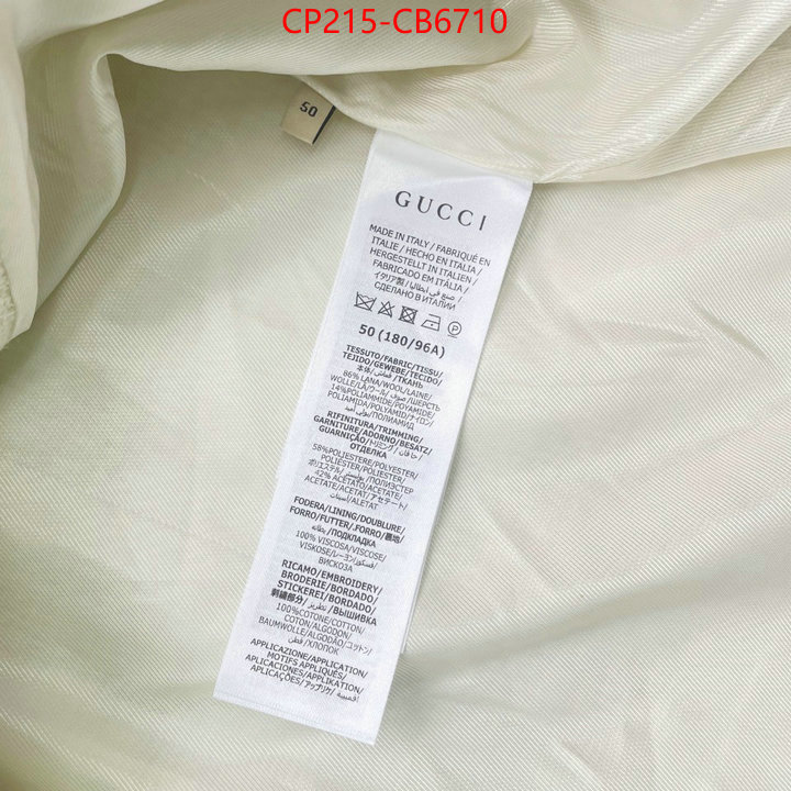 Clothing-Gucci where to buy fakes ID: CB6710 $: 215USD