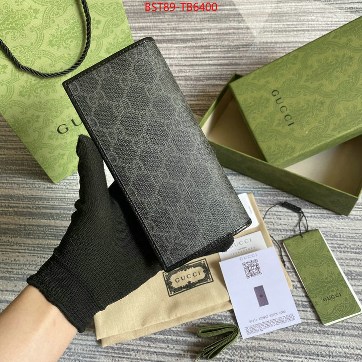 Gucci Bags(TOP)-Wallet- designer fake ID: TB6400 $: 89USD,