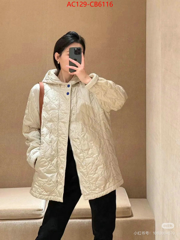 Down jacket Women-Burberry top fake designer ID: CB6116 $: 129USD