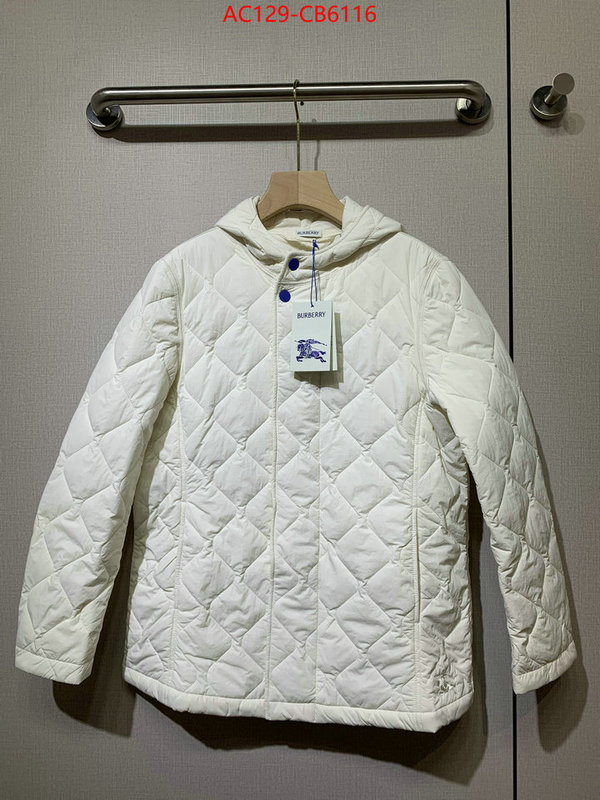 Down jacket Women-Burberry top fake designer ID: CB6116 $: 129USD