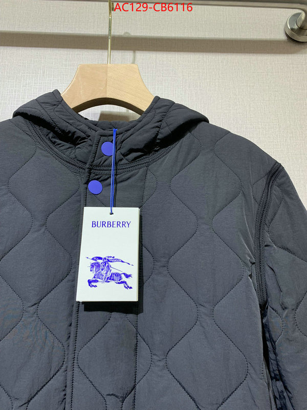 Down jacket Women-Burberry top fake designer ID: CB6116 $: 129USD