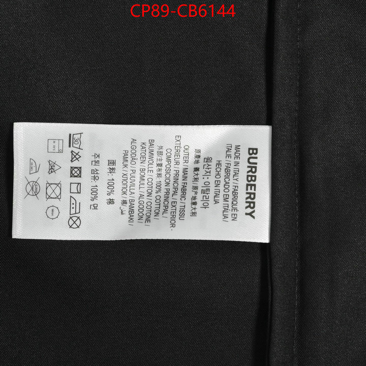 Clothing-Burberry top quality replica ID: CB6144 $: 89USD