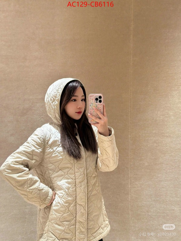 Down jacket Women-Burberry top fake designer ID: CB6116 $: 129USD