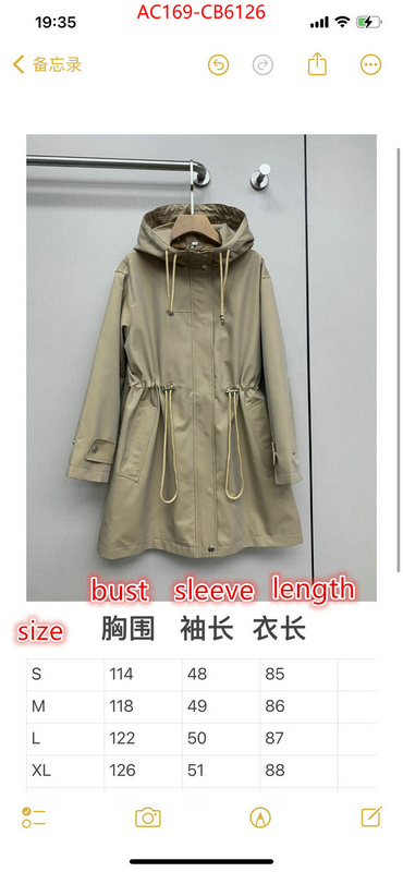 Down jacket Women-Burberry 1:1 replica ID: CB6126 $: 169USD