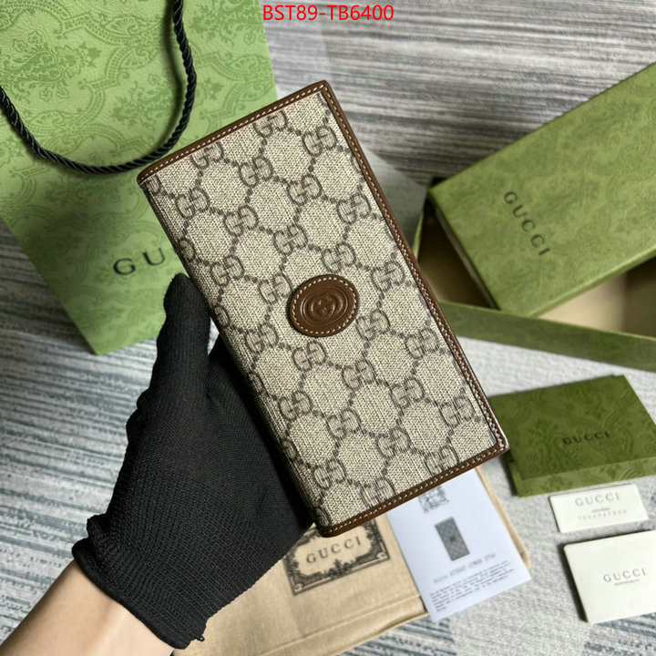 Gucci Bags(TOP)-Wallet- designer fake ID: TB6400 $: 89USD,