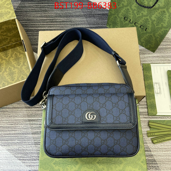 Gucci Bags(TOP)-Crossbody- the quality replica ID: BB6383 $: 199USD,