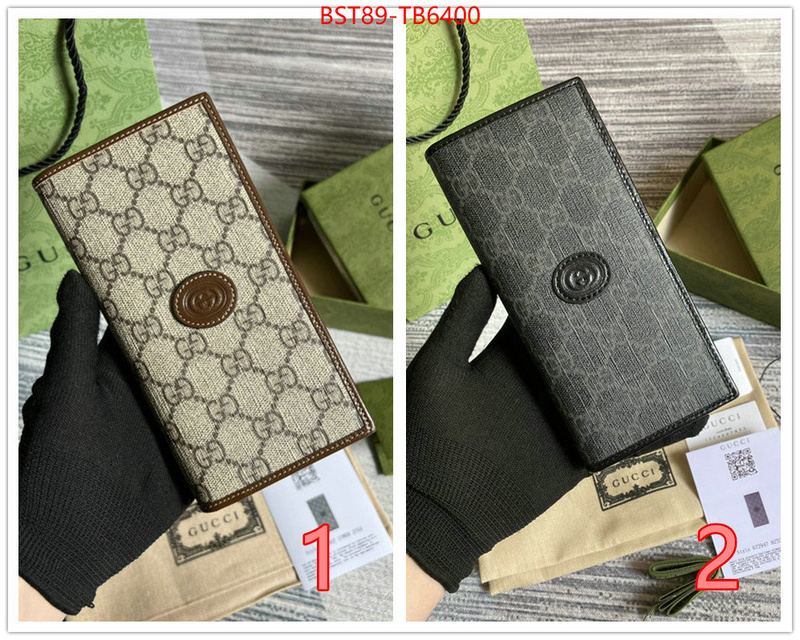 Gucci Bags(TOP)-Wallet- designer fake ID: TB6400 $: 89USD,