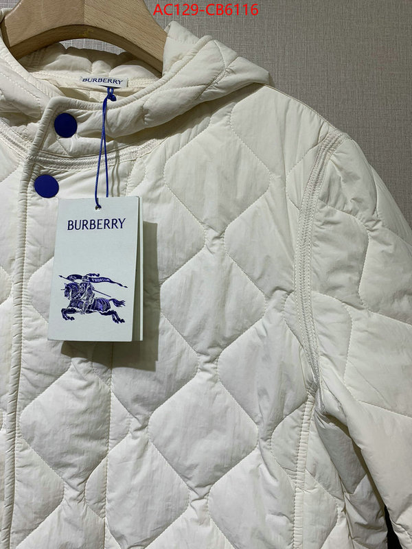 Down jacket Women-Burberry top fake designer ID: CB6116 $: 129USD