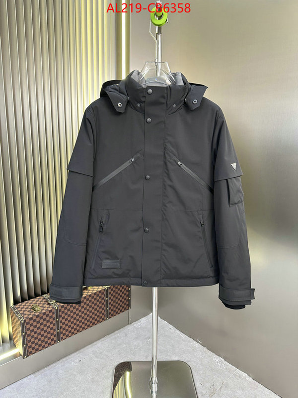 Down jacketMen-Prada designer wholesale replica ID: CB6358 $: 219USD