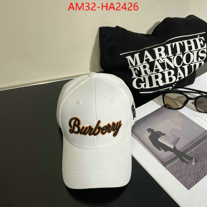 Cap(Hat)-Burberry top fake designer ID: HA2426 $: 32USD