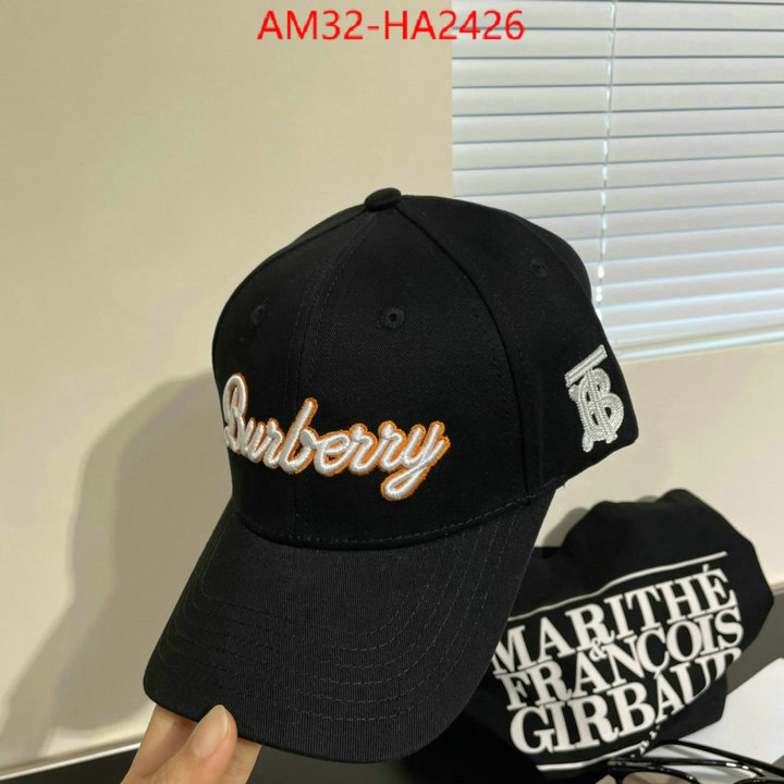 Cap(Hat)-Burberry top fake designer ID: HA2426 $: 32USD