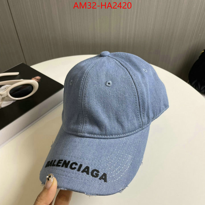 Cap(Hat)-Balenciaga sale outlet online ID: HA2420 $: 32USD