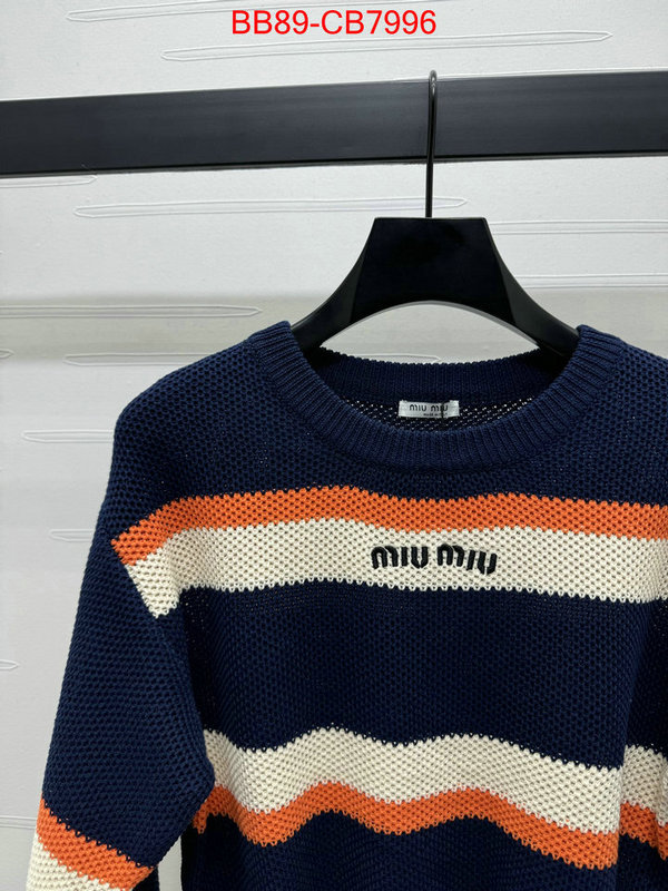 Clothing-MIU MIU from china ID: CB7996 $: 89USD